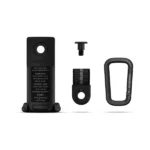 Spine mount adapter with carabiner and hardware